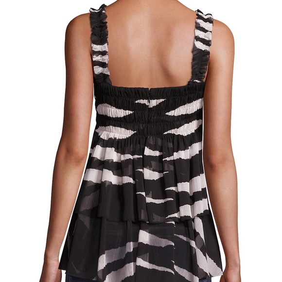 Tory Burch Lucea Top Zebra Animal Print 2 - Picture 6 of 7